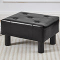 Small Foot Stool Ottoman, Faux Leather Footstool Ottoman Foot Rest by FIMIVIBI