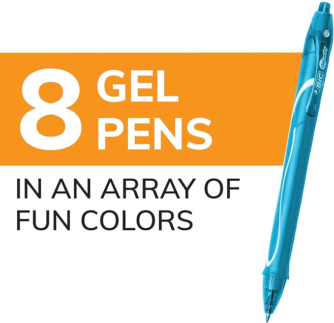 BIC Gelocity Quick Dry Ocean Themed Gel Pens, Medium Point, 8-Count Gel Pen Set - Image 4