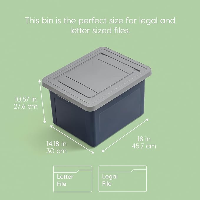 IRIS USA File Box Plastic File Organizer - Image 2