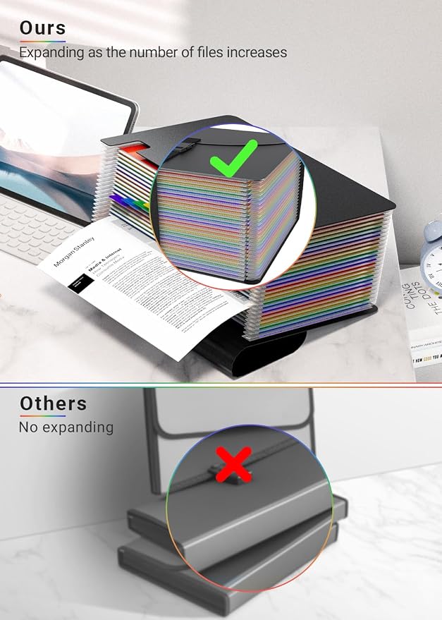 TOPCJ 25 Pockets File Organizer - Image 5