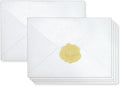 100 Pack Mini Pearl White Envelopes, 4 x 2.75" Shimmer Gift Card Envelopes by YINUOYOUJIA