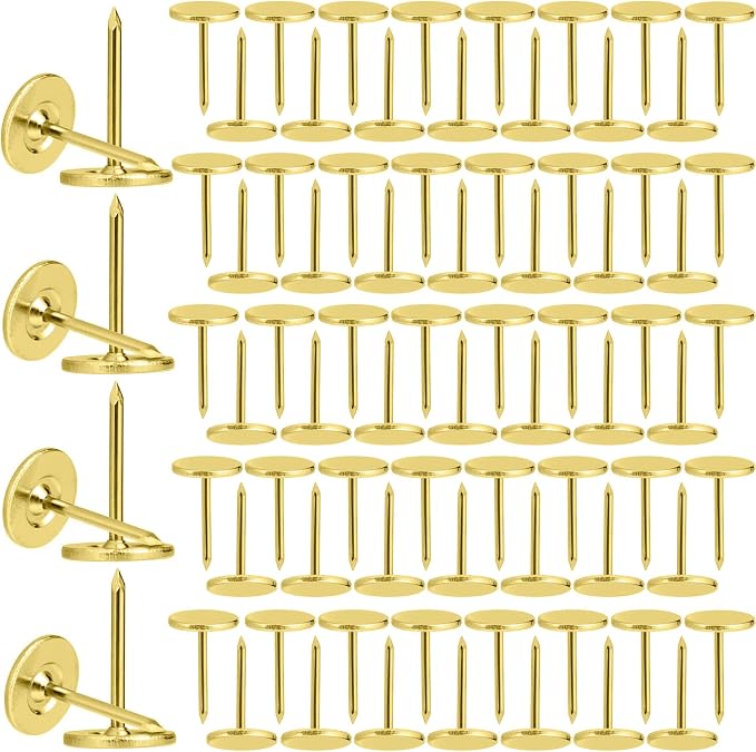 100pcs Flat Head Thumb Tacks for Wall, 0.4" x 0.6" Decorative Wall Pins Nails by Unknown