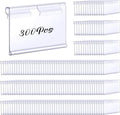 Tatuo 300 Pcs Reusable Plastic Wire Shelf Label Holders, Price Card Sign by Tatuo