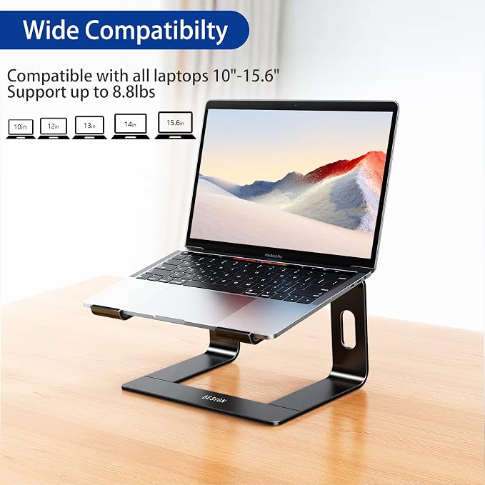 BESIGN LS03 Aluminum Laptop Stand, Ergonomic Detachable Computer Stand - Image 3