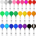 Harloon 150 Pcs Retractable Badge Reel Teacher Clips Holder Mixed Solid Color by Muasung
