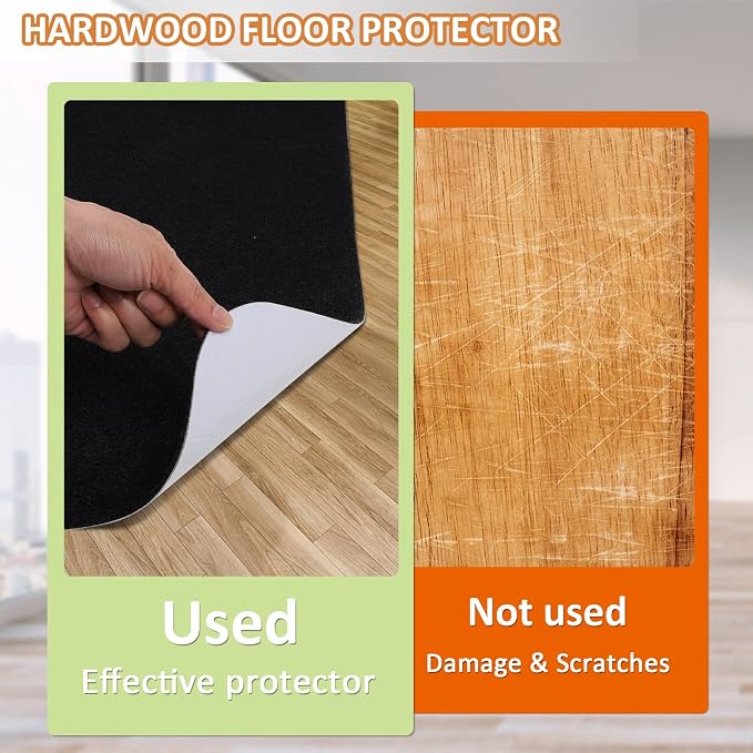 Hardwood and Tile Floor Office Chair Mat, Non-Slip Low-Pile Floor Protector - Image 3