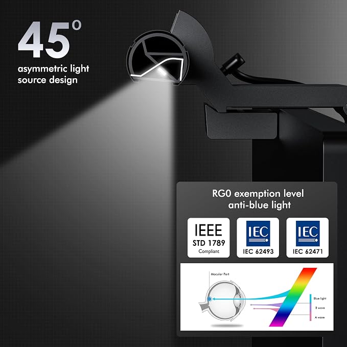 Quntis Monitor Light Bar with Remote, 16.7'' Eye Care No Glare Computer Light - Image 9