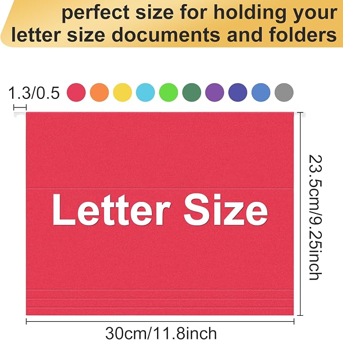 Hanging File Folders, 70 Pack Letter Size Hanging File folders - Image 2