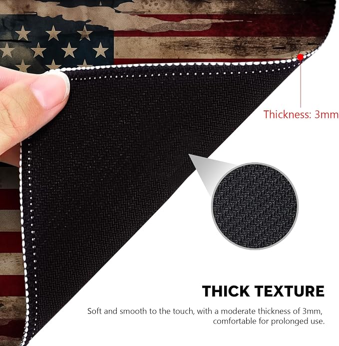 Vintage American Flag Mouse Pad - Image 5