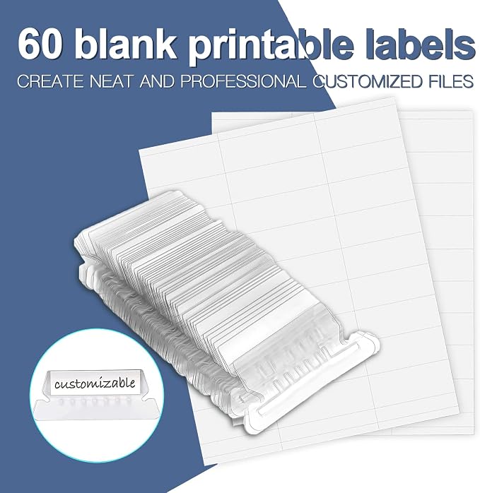 HERKKA Hanging File Folders, 60 Pack Reinforced Letter Size Hanging Folders - Image 5
