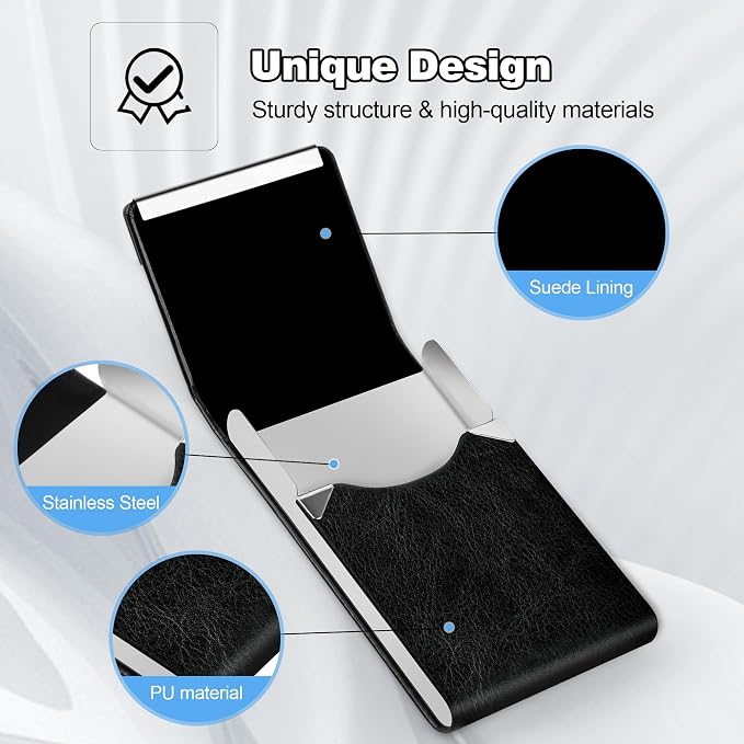 Business Card Holder for Women or Men, Business Card Case - Image 4