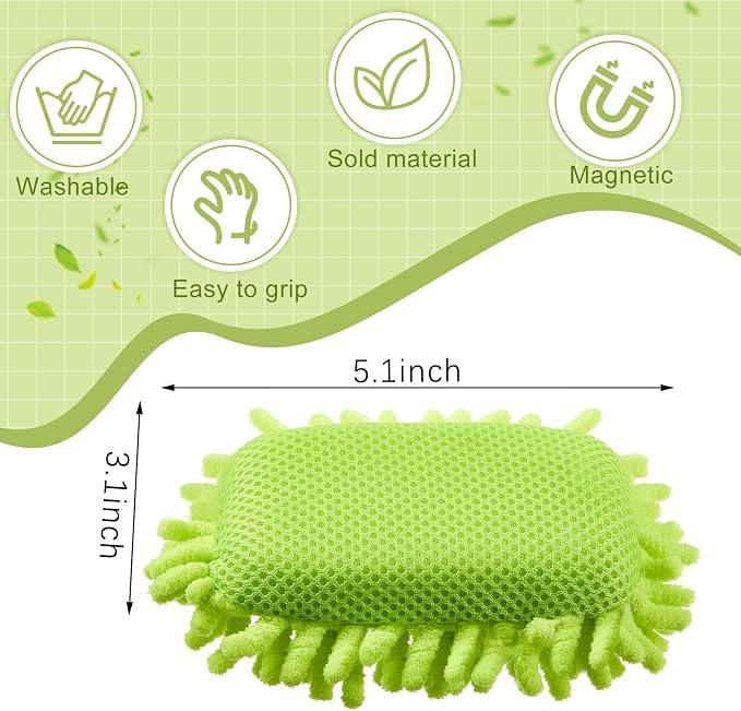 Zonon 4 Pieces Dry Erase Eraser Microfiber Shag Washable Whiteboard Eraser - Image 4