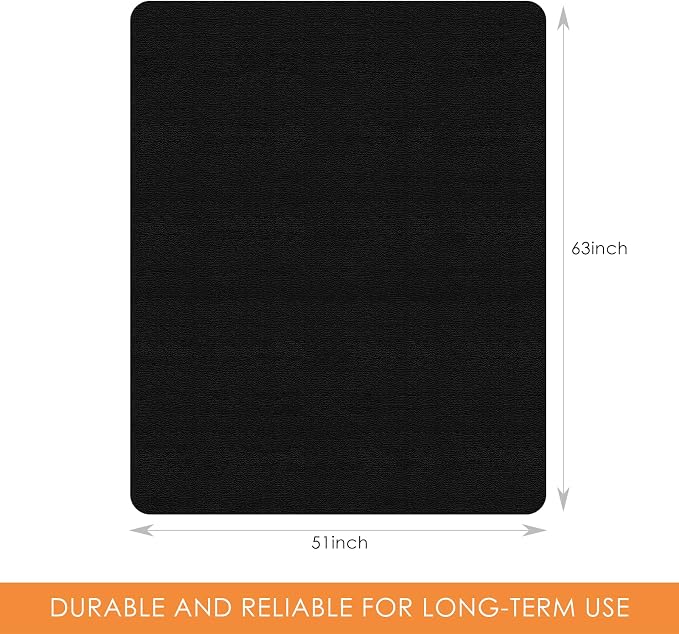 Kuyal Chair mat for Hardwood Floor 51 x 63 inches Rectangle Floor Mats - Image 2