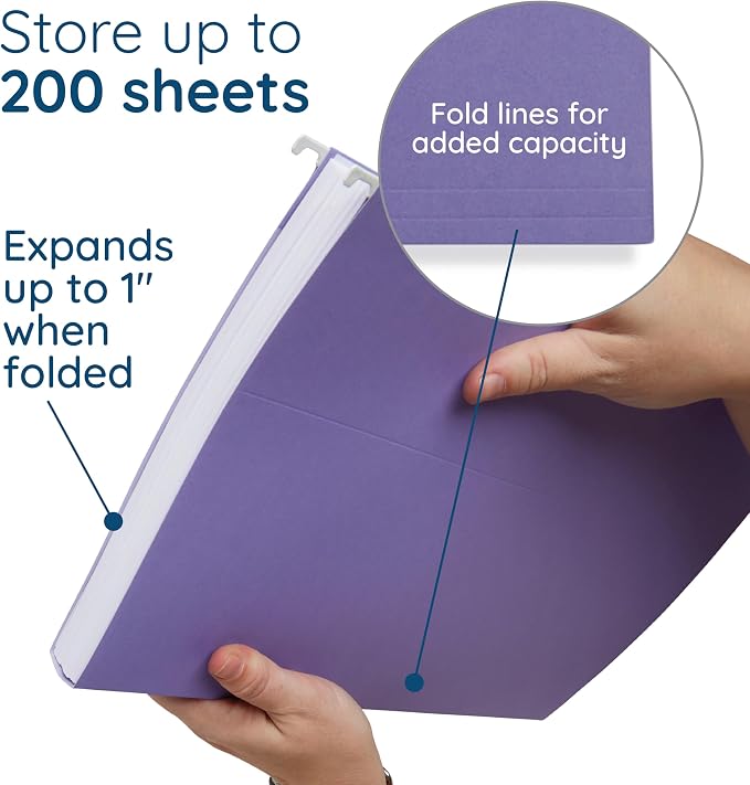25 Blue Summit Supplies Legal Size Hanging File Folders - Image 4