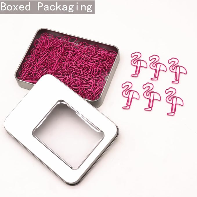 60 Pcs Flamingo Paper Clips, Flamingo Office Supplies Desk Accessories - Image 4