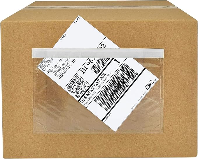 Shipping Label Sleeves 500Pcs, 7.5x5.5 Inches by SLIPISH