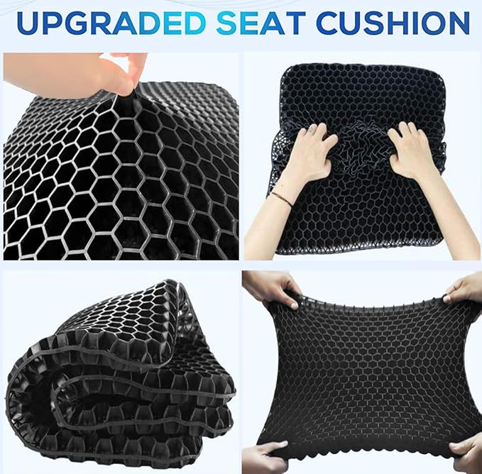 Gel Wheelchair Seat Cushion for Long Sitting, Extra Large & Thick Seat Cushion - Image 3