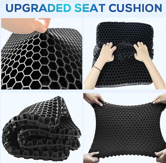 20" Gel Seat Cushion for Long Sitting Pressure Relief - Image 3
