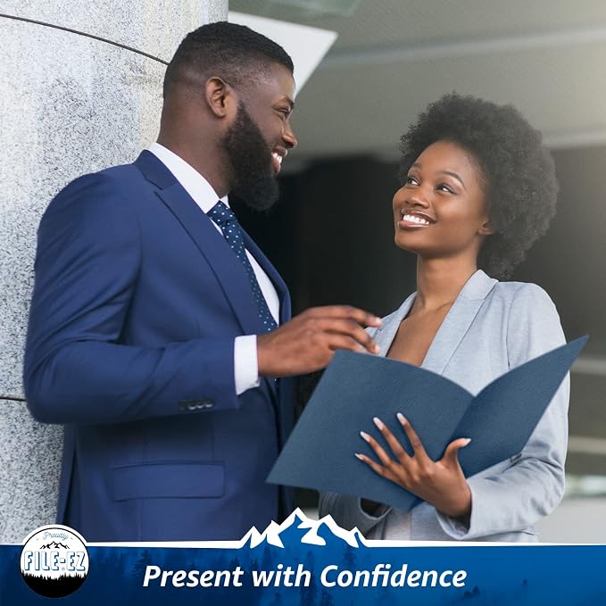 FILE-EZ Two-Pocket Folders, Textured Paper, Letter Size - Image 3