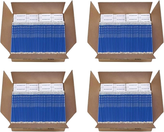 STAEDTLER Norica #2 HB Pencils Class Pack: 144 Pre-Sharpened Pencil + 12 Erasers by Staedtler
