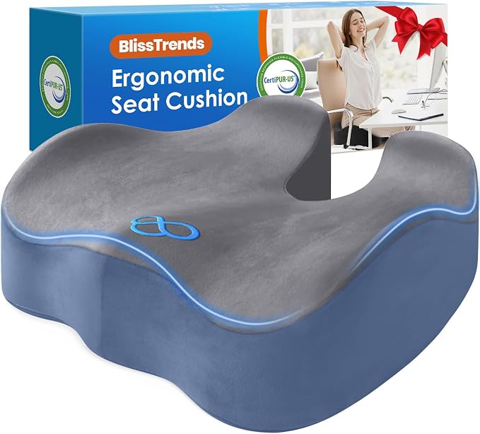BlissTrends Seat Cushion, 5.2in Thick Memory Foam Cushions by BlissTrends