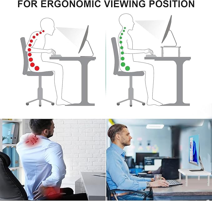 WALI Computer Monitor Stand for Desk, Adjustable Laptop Riser, Desk Monitor - Image 6