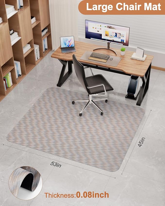 Blvornl Large Office Chair Mat for Hardwood Floor, Rolling Chair Chair Mat for - Image 5