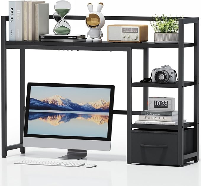 Marbrasse Desk Shelf with Drawer, Desk Shelf by Marbrasse