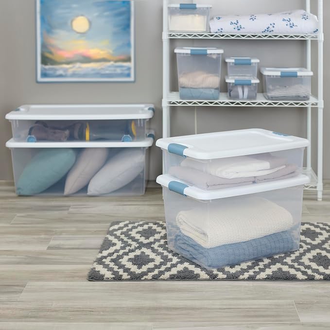 Sterilite 12-Pack Latching Box, Under Bed Storage Bins - Image 9