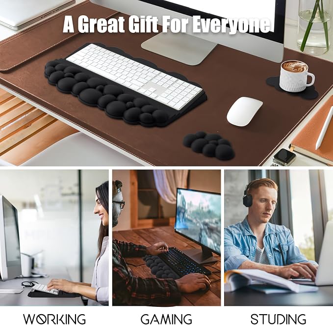 Ergonomic Wrist Rest for Keyboard and Mouse, Soft Memory Foam Cloud Keyboard - Image 7