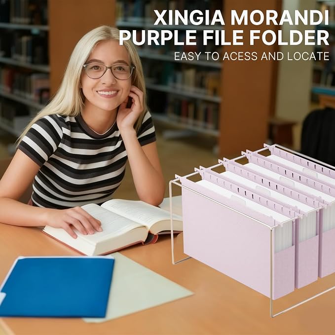 XINGIA Legal Size Hanging File Folders, 12 Pack Reinforced Legal Size Hanging - Image 7