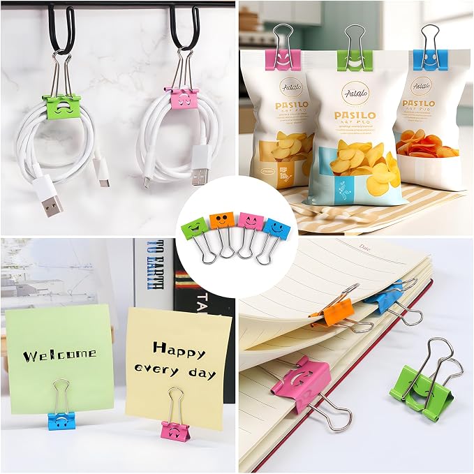 Coideal Cute Smiley Binder Clips - Image 6
