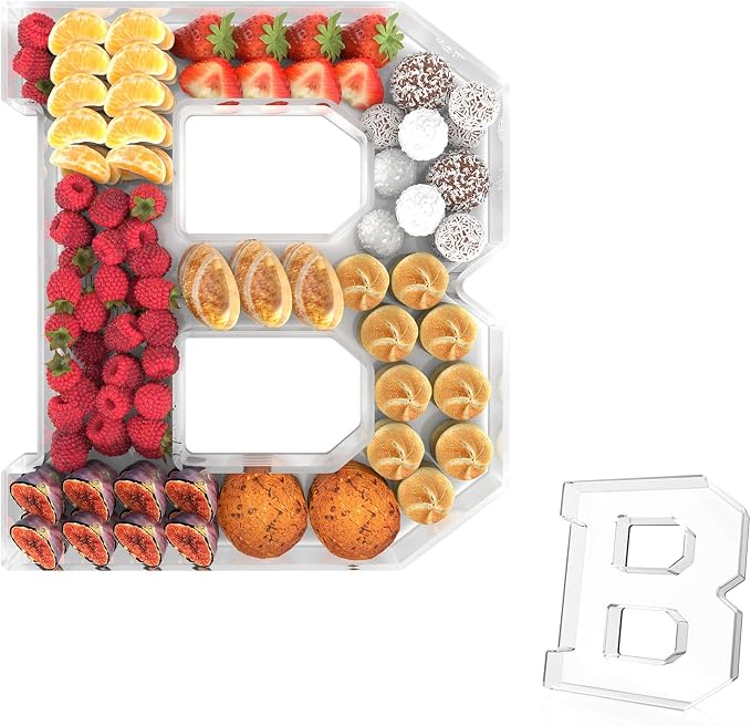 13.8" Acrylic Letter Charcuterie Tray, Charcuterie Letters Fillable Box by Tdsuco