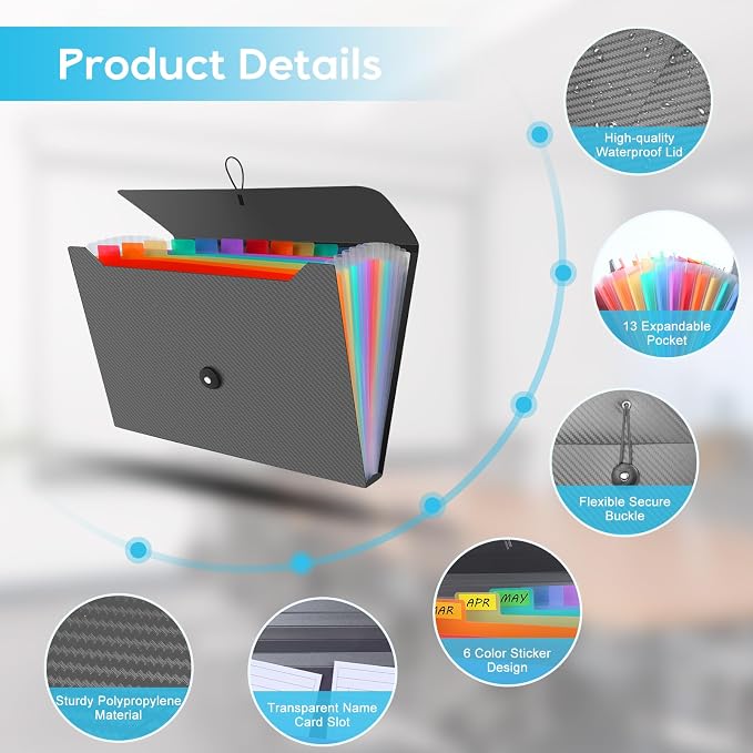 Expanding File Folder, Accordion File Organizer - Image 5