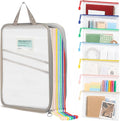 7 Pack PVC Mesh Zipper Pouch Set by ROYPACKStorageSolutions