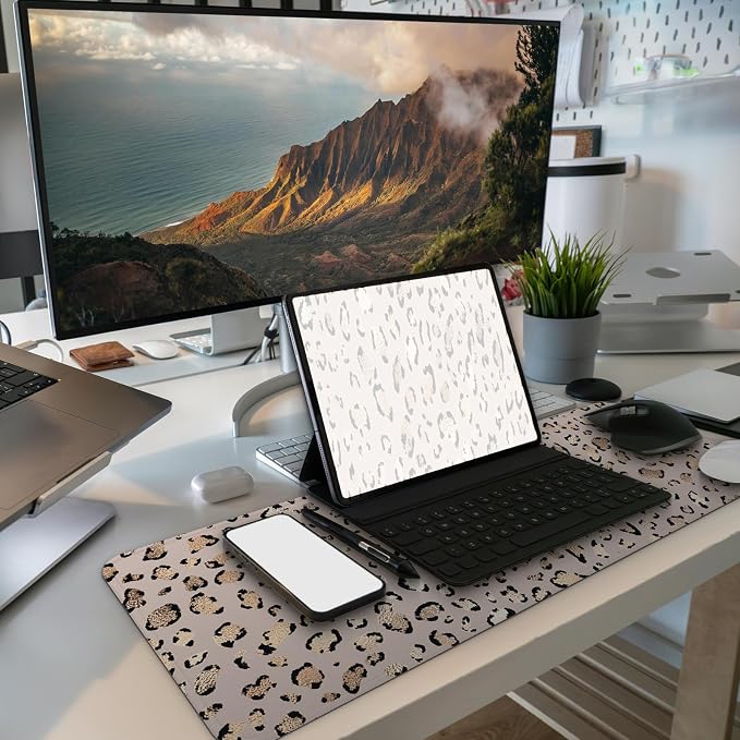 MAY FLOWER Gaming Mouse pad, Large Laptop Mousepad, Full Keyboard Mat, Long - Image 6