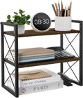 YINMIT Desktop Shelf Organizer, 2 Tier Office Shelves, Wood Desk Organizer by YINMIT
