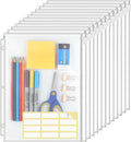 KTRIO 12 Pack Binder Pockets, 8.5 x 11 Zipper Pouches by KTRIO