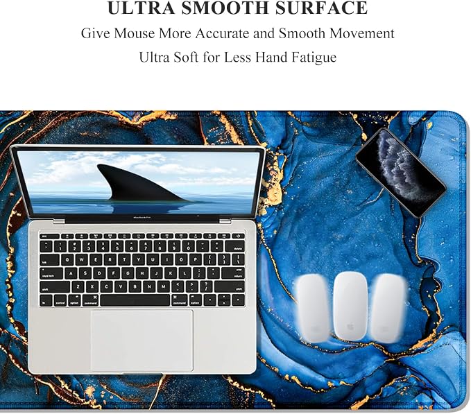 Auhoahsil Large Mouse Pad, XXL Desk Pad, Extened Mousepad 31.5" x 11.8" - Image 3