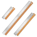 Metal Ruler with Cork Backing 6+12+18 Inch Stainless Steel Metal Ruler Non-Slip by Sliverdew