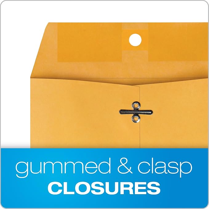 Quality Park 6 x 9 Clasp Envelopes, Clasp and Gummed Closures - Image 3