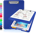 Sooez Clipboard with Storage, Plastic Storage Clipboards with Low Profile Clip by Sooez