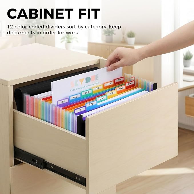 SKYDUE Accordion File Organizer, Expanding File Folder - Image 9
