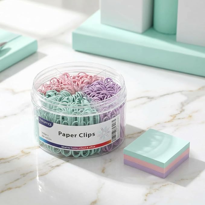 Multicolor Jumbo Paper Clips, 1.3 Inch & 2 Inch, School & Home, Document - Image 2