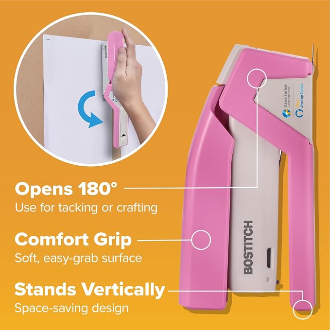 Bostitch Office InCourage Spring-Powered Compact Stapler, Half Strip, 20 Sheet - Image 7