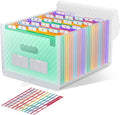ThinkTex Accordion File Organizer, 26 Pockets Expanding File Folders, Monthly by ThinkTex