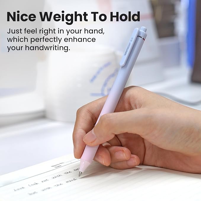 WRITECH Gel Pens Fine Point: 0.5mm Black Ink Retractable 4ct Smooth Writing No - Image 6