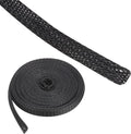 10ft PET Expandable Wire Loom 1/4 Inch, PET Braided Wire Sleeving Cable by Rebower