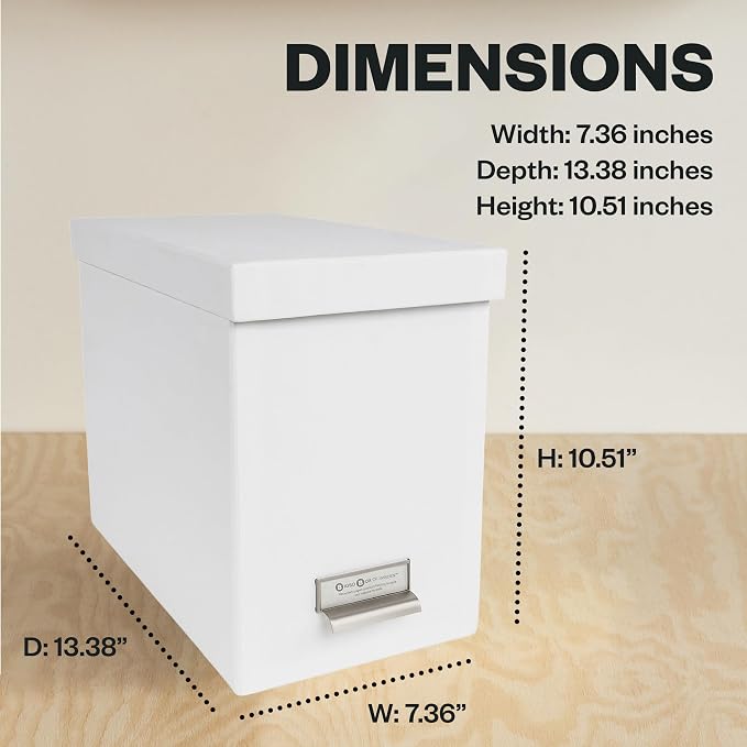 Bigso John Fiberboard Label Frame Desktop File Storage Box - Image 7