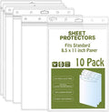 Bird Fiy Sheet Protectors 10 Pack 8.5" x 11" Waterproof Resealable Zip Wall by BirdFiy